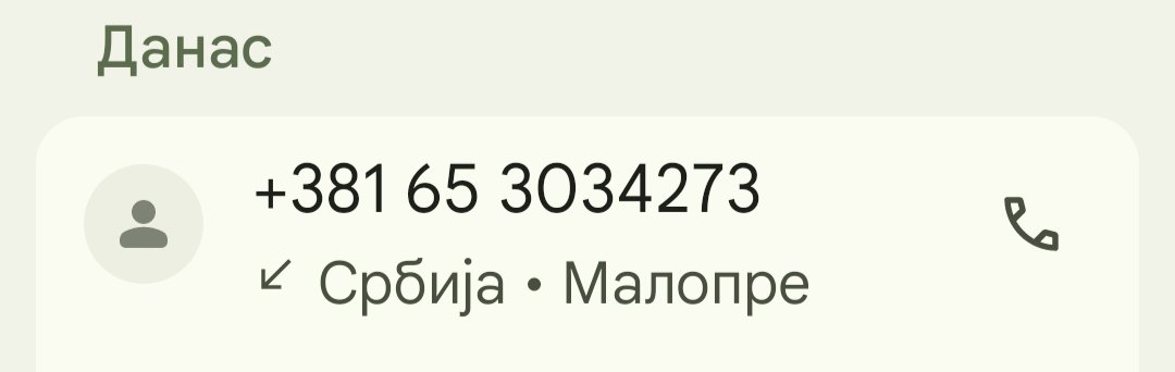 javorkaf's tweet photo. - Dobar dan. Ovde Nina iz SNS-a.
-Odakle vam moj broj?
-Imam vas ovde u sistemu.
- Uzeli ste ga iz MTS-a!
Prekid veze.
Broj je pripejd i do ove godine me nikad nisu zvali, a imam ga više od 15 godina.
Sramota za operatera koji deli naše podatke. https://t.co/eATTw7QdtP