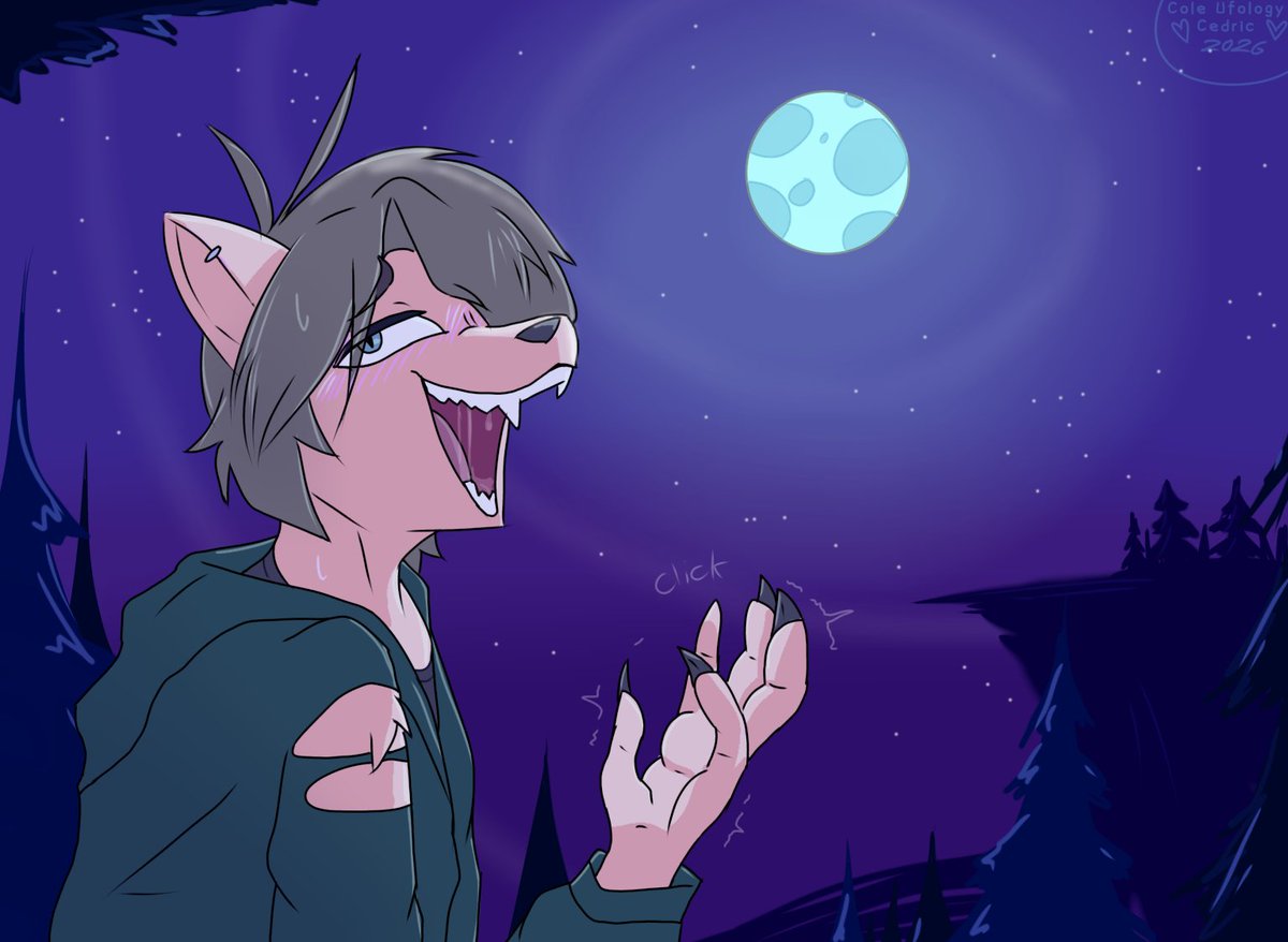 ColeUfology's tweet photo. Got bit with a full moon tonight, whatever will I do~

(Inspired by lots of werewolf and tf artists I follow :3c

#Furry #FurryArt #Transformation #TF #FurryTf #werewolf #werewolves #claw #claws #paw #paws #werewolftf #art #maw #maws https://t.co/dLTVsrKSb3
