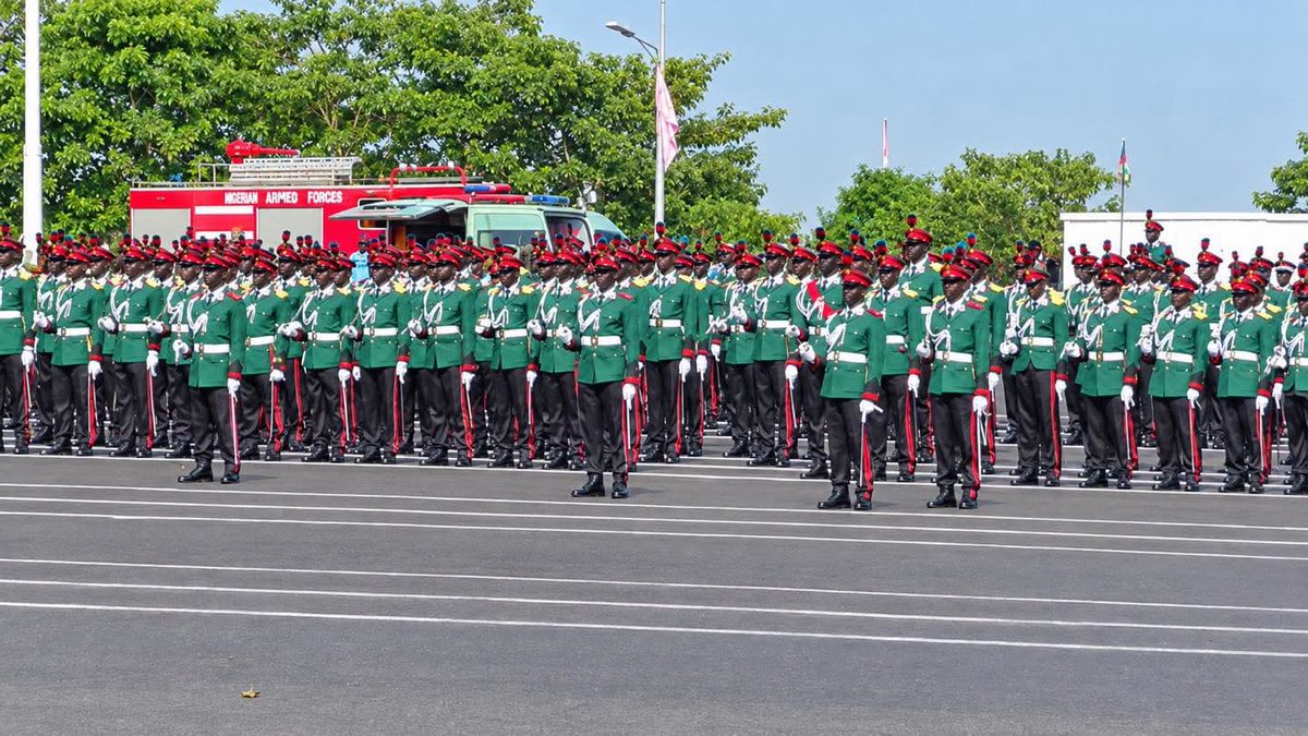 Rise_Forge's tweet photo. Happening now at NDA Afaka.

73 Regular Course, SSC 49 Army, DSSC 34 Air Force and Branch Commission 3 are on the square together.

Cadets this morning. Officers when the parade ends.

Live Front Seat 🪑💺 https://t.co/TF3VKkRLQk