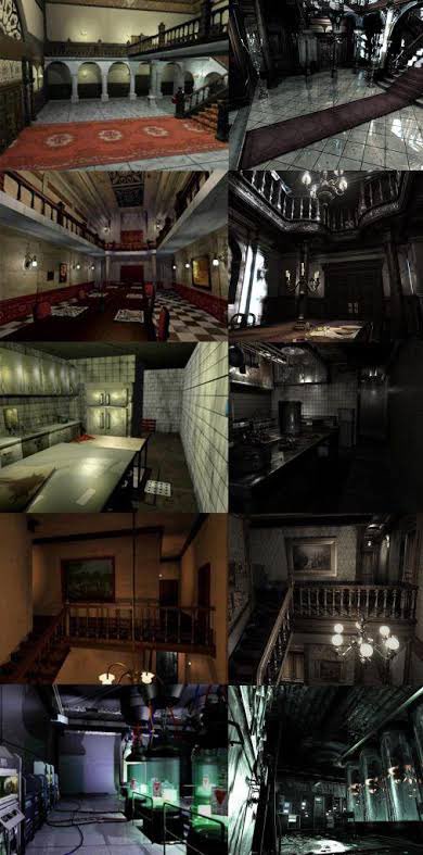 Naggeti's tweet photo. @SwitchThaWeirdo @GomiGojiTehPony @NobodyIsOurGuy @NabraHoodGinga I saw a video talking about pictures like this and everyone in the comments and even outside the video people were saying the original mansion looks like a place people would live in and the re1r mansion looks fake to be scarier https://t.co/FyqPn9ZWMn