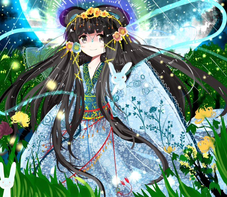 panghulao's tweet photo. 14年画的嫦娥～21年画的嫦娥+月兔，后来就没画过，今年画了纯狐，草。 https://t.co/aaDUVyemXD