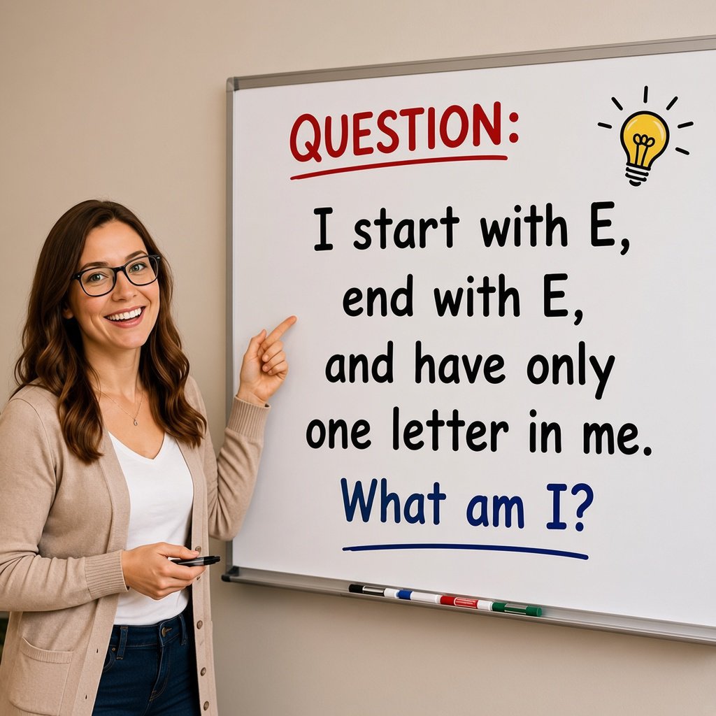 LillySpeaktv's tweet photo. I start with E, end with E, and have only one letter in me.

What am I? https://t.co/Jpd3TW0YEg