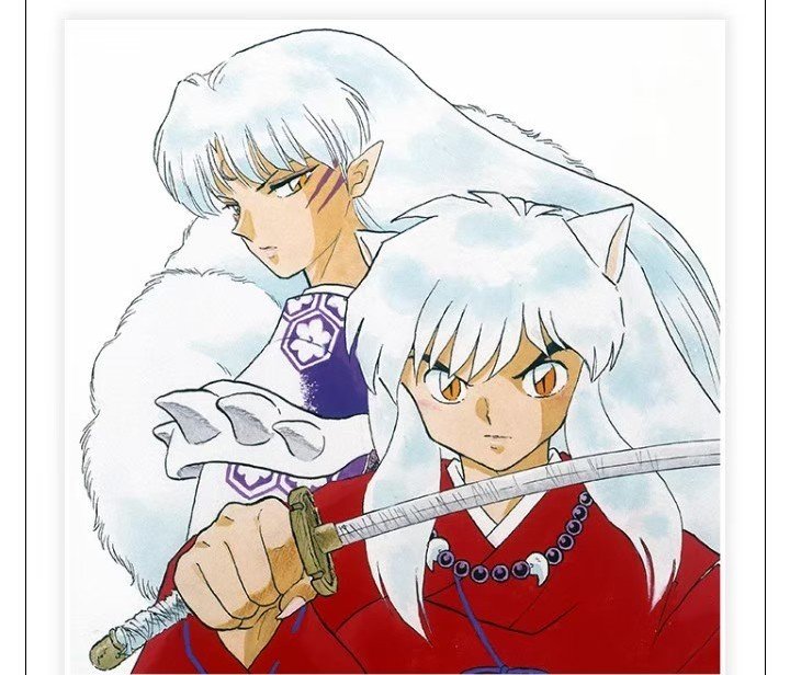 Rubymix26's tweet photo. 留美子先生による殺生丸様の描き方変遷
左から右へ、年代ごとにタイムスリップ版。
実はこれ、あまり知られてないかもなのですが、
2020年代の描き方では、少し目が大きめに描かれていることが多く、最初期の殺生丸様に少し近いのです。 https://t.co/wUHf8n6OMz