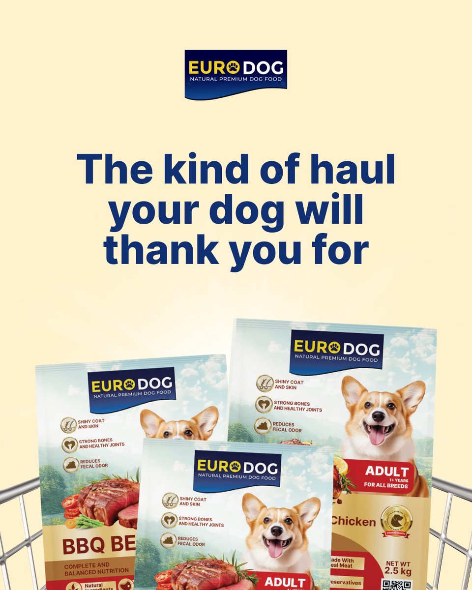 FerminYafai's tweet photo. Great choice, pet parent! Every bag of Euro Dog supports strong muscles, flexible joints, and a healthy, shiny coat. Feed them right with Euro Dog. Available on TikTok Shop, Lazada, and through dealers nationwide. https://t.co/5wyWxxvCSo