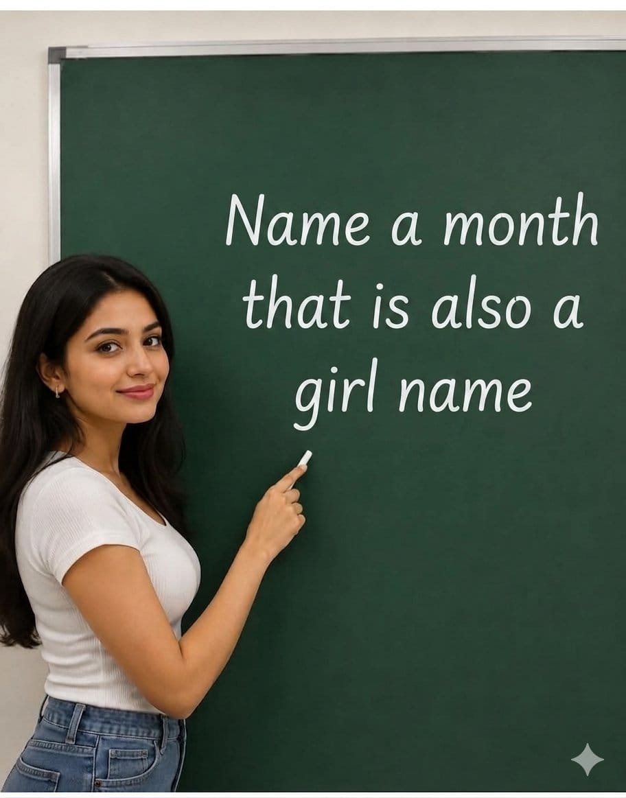 alveena0__'s tweet photo. Name a month that also a girl name.. https://t.co/6ltQAP9BkM