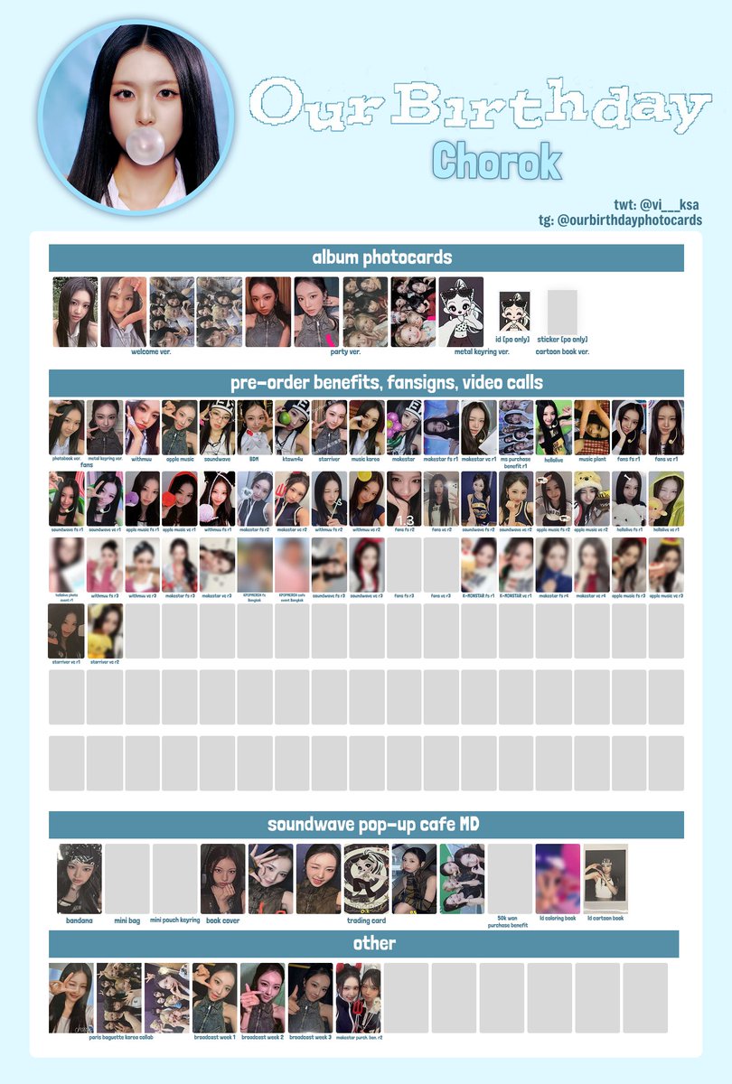 vi___ksa's tweet photo. OURBIRTHDAY 1st single album "Our birthday" member photocard template

Chorok, Hyewon, Hyejin, U

Baby, Achiraya, Kilala and ot7 in replies

Google drive for better quality: 
https://t.co/jP6r6YtsWi

#OURBIRTHDAY #OBD #Hyejin #U #Hyewon #Chorok #아워벌스데이 포카 https://t.co/SacAhoIMw3