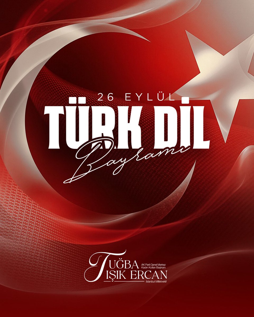 tugbaisikercan's tweet photo. Kimliğimizi ayakta tutan, gönül coğrafyamızla aramızdaki en güçlü bağ olan lisanımıza sahip çıkmak, geleceğimize sahip çıkmaktır.

26 Eylül Türk Dil Bayramı’nı kutlu olsun. 🇹🇷 https://t.co/wZYgde27jF