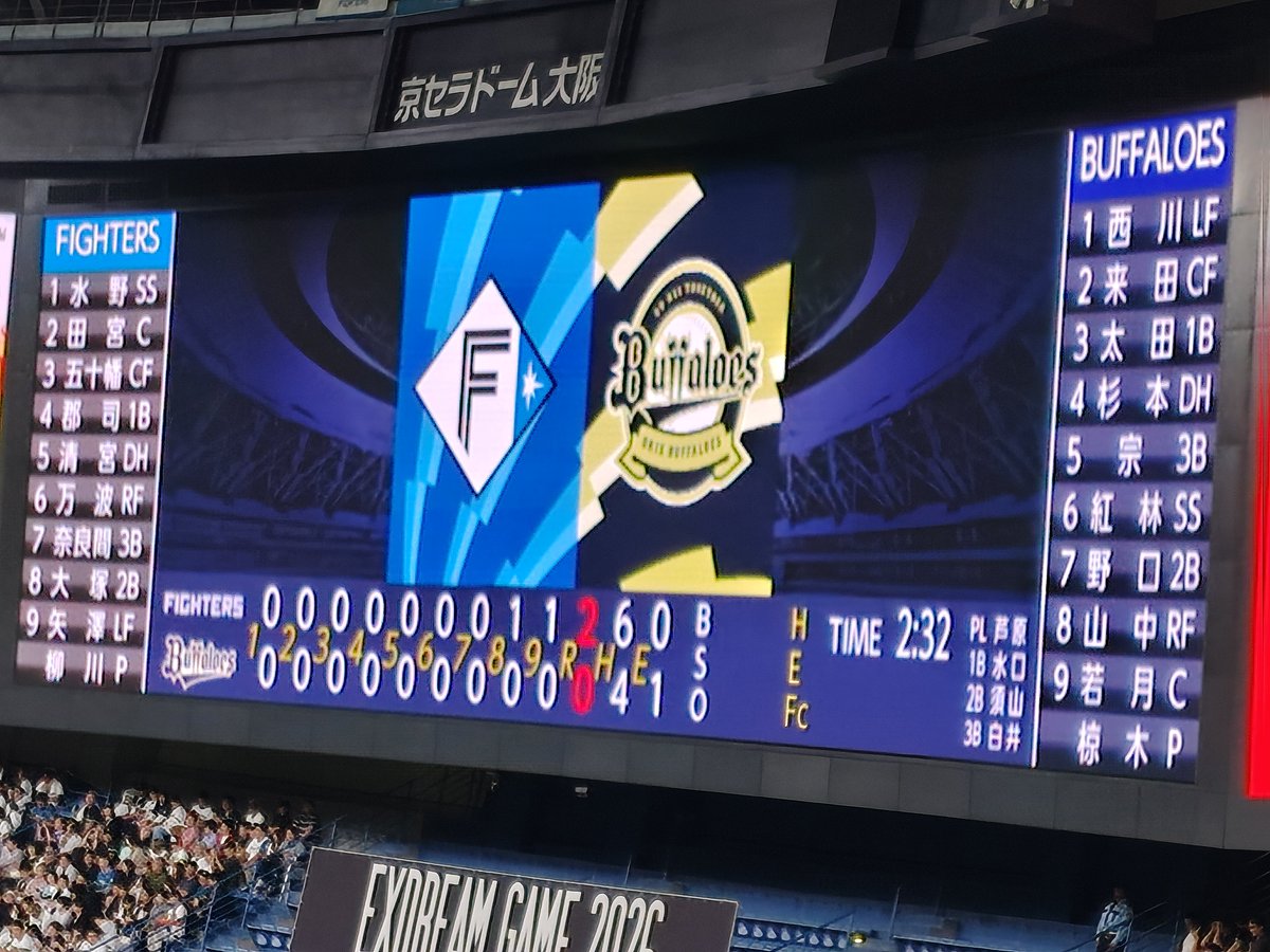 hamadaORIXyu's tweet photo. やっぱり現地全勝は難しかったな😔
遅れましたがありがとう平野佳寿、西野真弘、山田修義😭現役生活お疲れさまでした😭😭😭
今年ラスト京セラかなもう１回あるかな🤔 https://t.co/kM7tHpg0rF