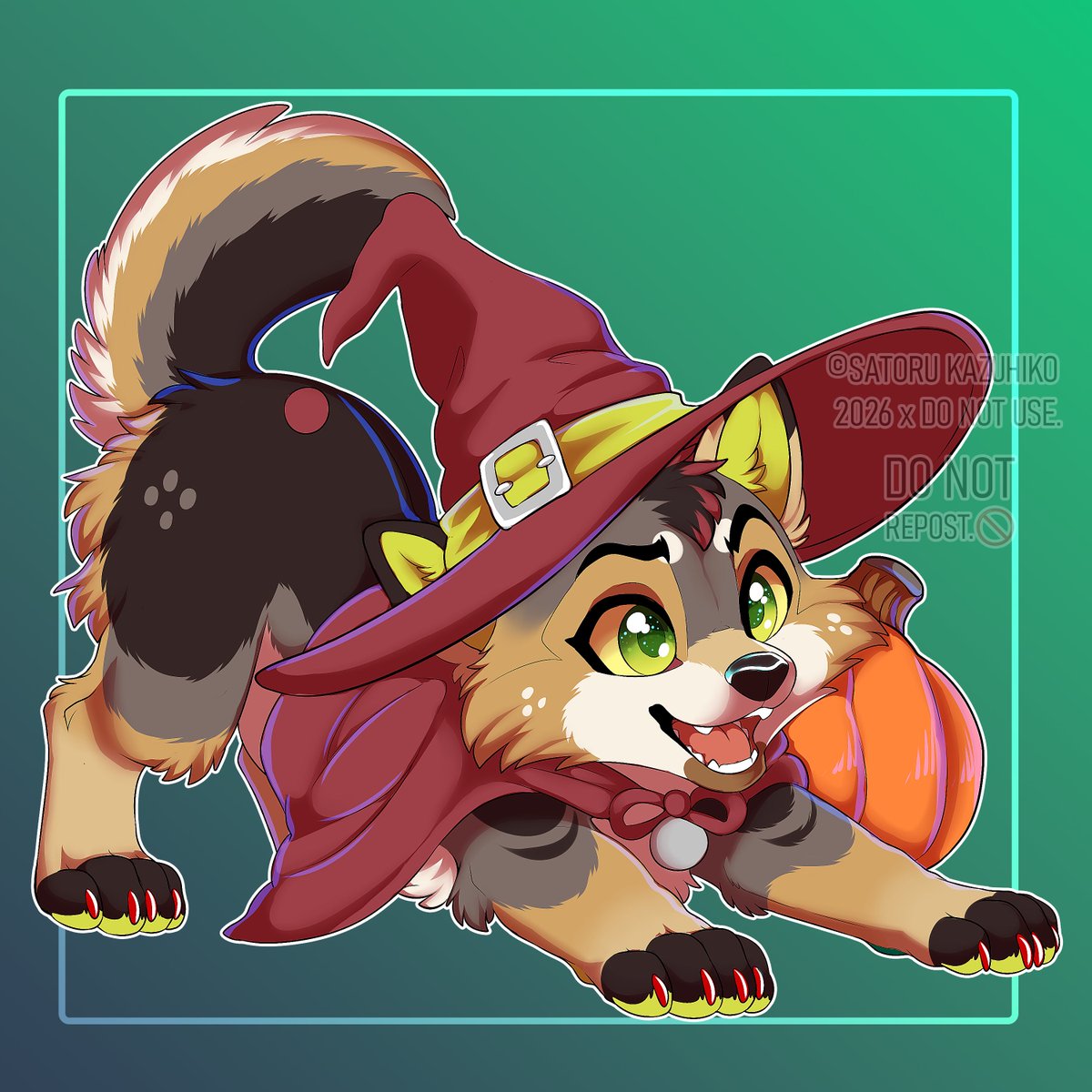 SatoruKazuhiko's tweet photo. Halloween YCH for October, open. :3c
Made two additional gifts for my friend Dustin and Ifus.

Retweet pleaseˋ°•*⁀♡.
── · 𖨠 · ──
#Furry #FurryArt #FurryArtist #FurryArtwork 
Link to the YCH: https://t.co/56PRwWlZ8Z https://t.co/gNf1k3E4us