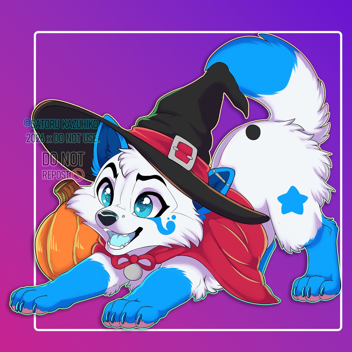 SatoruKazuhiko's tweet photo. Halloween YCH for October, open. :3c
Made two additional gifts for my friend Dustin and Ifus.

Retweet pleaseˋ°•*⁀♡.
── · 𖨠 · ──
#Furry #FurryArt #FurryArtist #FurryArtwork 
Link to the YCH: https://t.co/56PRwWlZ8Z https://t.co/gNf1k3E4us