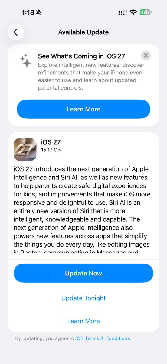imYadav31's tweet photo. How is your experience with ios 27?? 👀 https://t.co/Fh9eHvrvzb