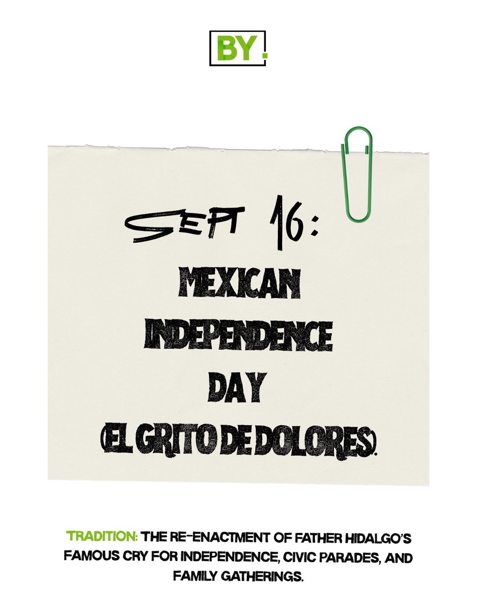 _bynetwork's tweet photo. Did you know Hispanic Heritage Month starts on September 15th for a very specific reason? 👀  

Unlike most cultural heritage months, LHM spans two calendar months (Sept 15 – Oct 15) to align with the independence anniversaries of multiple Latin American nations. https://t.co/Vy4acDocfw