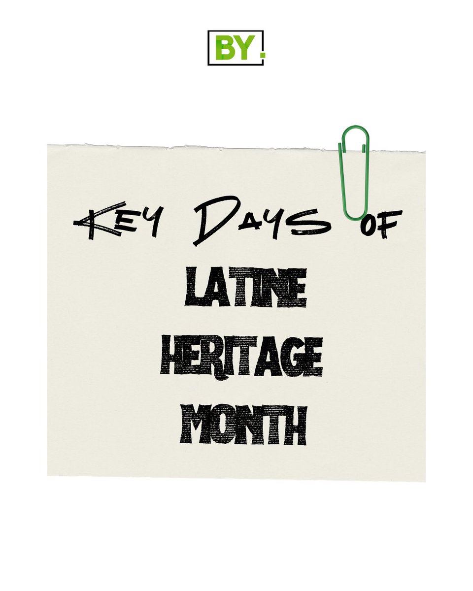 _bynetwork's tweet photo. Did you know Hispanic Heritage Month starts on September 15th for a very specific reason? 👀  

Unlike most cultural heritage months, LHM spans two calendar months (Sept 15 – Oct 15) to align with the independence anniversaries of multiple Latin American nations. https://t.co/Vy4acDocfw