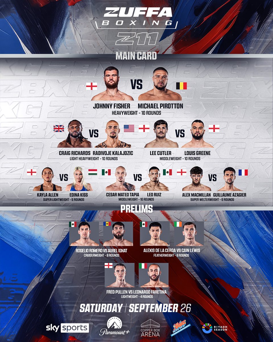 Zuffa_Boxing's tweet photo. Let’s get crackin’ 💥

#ZuffaBoxing11 | @RiyadhSeason | #RiyadhSeason https://t.co/c7Awyo58Yb