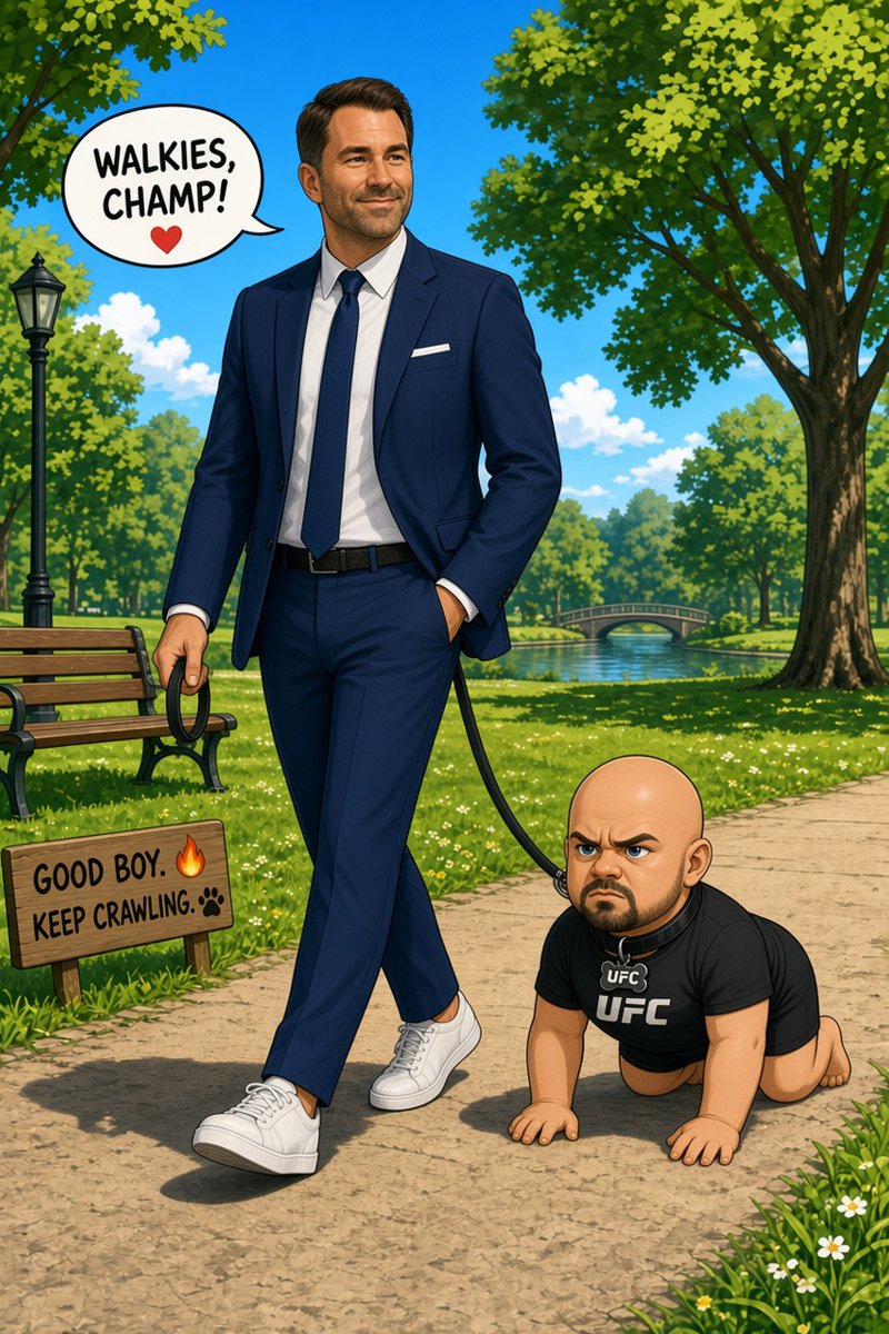 HT0VEY's tweet photo. @IFLTV Dana has absolutely no right to be involved in this fight. Frank and Eddie have invested in both Tyson and AJ for Dana to swan in, and that's before the contract telling him to fuck off. Guess this is going to be another prolonged saga of Eddie taking Dana for walkies. https://t.co/0u2FgTdcaQ