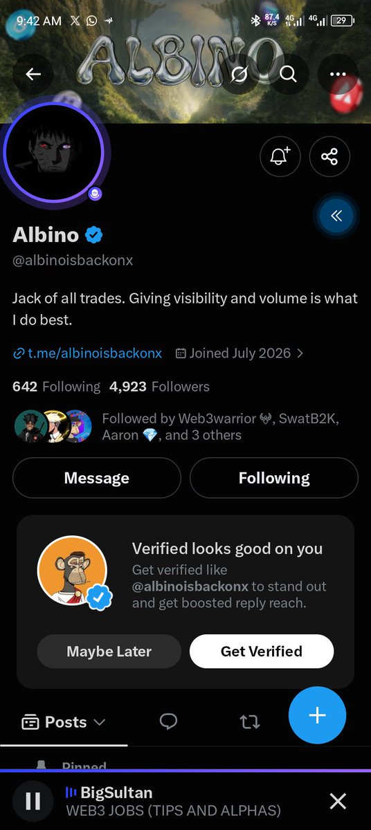 Magnate1639490's tweet photo. @SwatB2K1 @BigSultan0 @Web3warrior @albinoisbackonx Done my 
The giveaway will go a long way 🙏🙏🙏 https://t.co/Rd8UUDHVRE