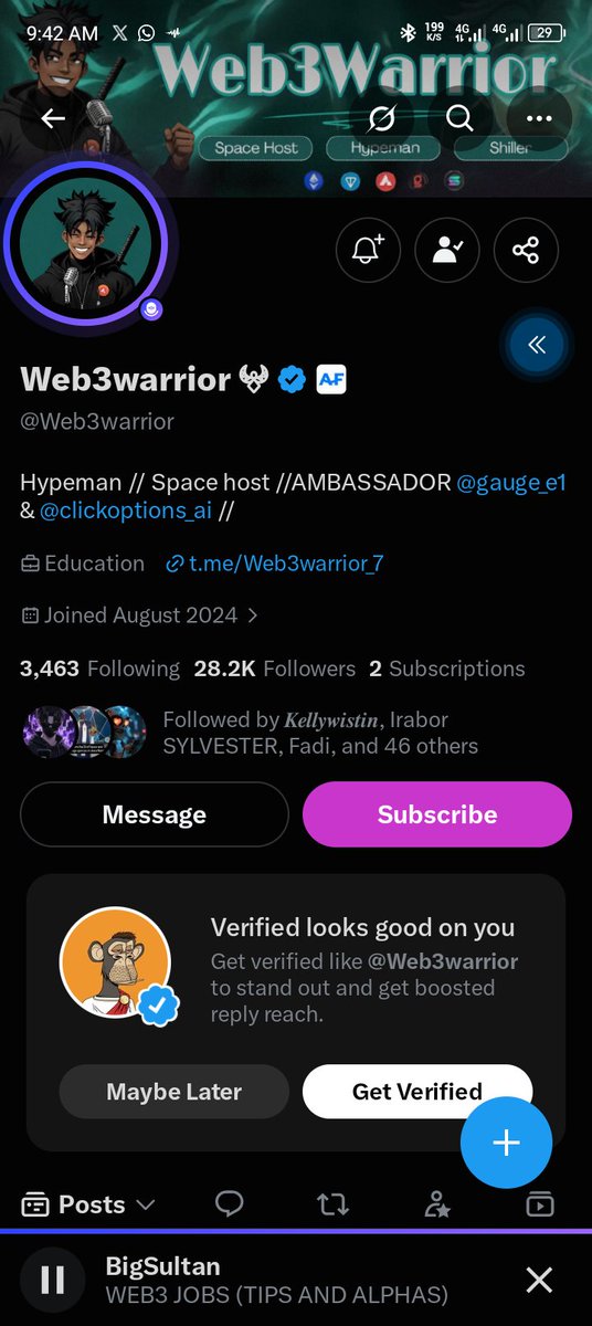 Magnate1639490's tweet photo. @SwatB2K1 @BigSultan0 @Web3warrior @albinoisbackonx Done my 
The giveaway will go a long way 🙏🙏🙏 https://t.co/Rd8UUDHVRE