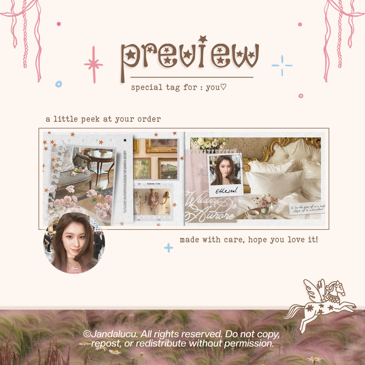 faeyetales's tweet photo. mohon bantuan repostnya, thank u! 

available ready stock layout Sana #PradaSS27xSANA 💫

♥︎ Aurore 13.000
♥︎ Chic 7.000
♥︎ Matilda 8.000 

ambil jajan sekarang melalui chat/teleee ya, lovee! #zonauang https://t.co/0sYxnGPn2z