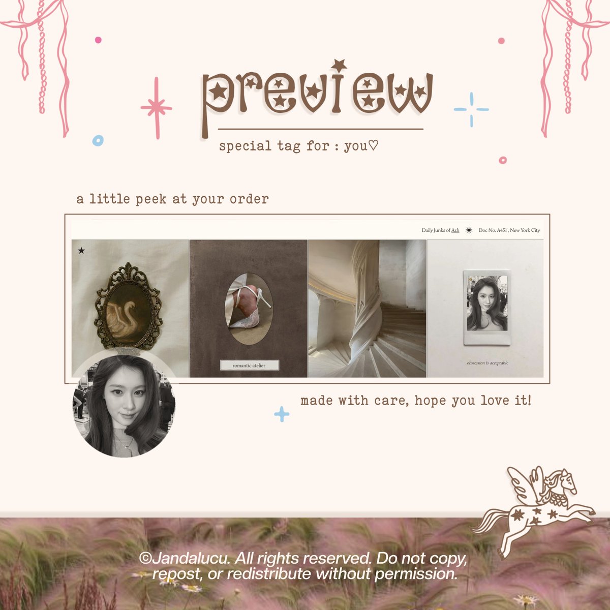 faeyetales's tweet photo. mohon bantuan repostnya, thank u! 

available ready stock layout Sana #PradaSS27xSANA 💫

♥︎ Aurore 13.000
♥︎ Chic 7.000
♥︎ Matilda 8.000 

ambil jajan sekarang melalui chat/teleee ya, lovee! #zonauang https://t.co/0sYxnGPn2z