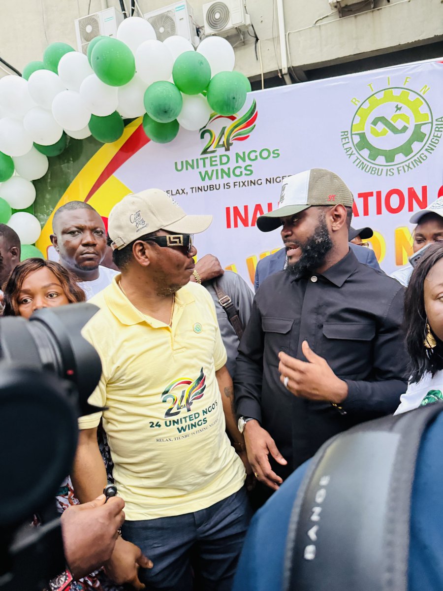 RelaxTIFN's tweet photo. *Barr. Seyi Tinubu Graces the Inauguration of 24 RTIFN NGOs*

Yesterday marked a significant milestone as the Founder-in-Chief, Barr. Seyi Tinubu, attended the official inauguration of 24 Non-Governmental Organizations (NGOs) at the Rekax Tinubu Is Fixing Nigeria (RTIFN) annex office.

The newly inducted bodies were formally sworn in by the dedicated legal department of the RTIFN headed by Dr Tony Orunkoya , ready to hit the ground running.

During the ceremony, the Director-General of RTIFN, Hon. Ahmed Bala, delivered an inspiring admonition to the new members. He urged them to:
Execute their duties with utmost diligence and humility,Remain steadfast in staying true to their core objective, Actively champion and promote the impactful administration of President Bola Ahmed Tinubu, GCFR.

This formidable coalition is set to drive grassroots support, amplify developmental milestones, and foster a shared vision for a greater Nigeria! 

🇳🇬✨
#SeyiTinubu #RTIFN #RenewedHope #GoodGovernance #NigeriaFirst #CommunityDevelopment @STinubu @officialABAT