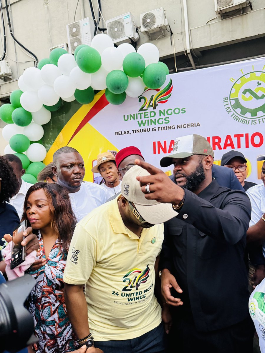 RelaxTIFN's tweet photo. *Barr. Seyi Tinubu Graces the Inauguration of 24 RTIFN NGOs*

Yesterday marked a significant milestone as the Founder-in-Chief, Barr. Seyi Tinubu, attended the official inauguration of 24 Non-Governmental Organizations (NGOs) at the Rekax Tinubu Is Fixing Nigeria (RTIFN) annex office.

The newly inducted bodies were formally sworn in by the dedicated legal department of the RTIFN headed by Dr Tony Orunkoya , ready to hit the ground running.

During the ceremony, the Director-General of RTIFN, Hon. Ahmed Bala, delivered an inspiring admonition to the new members. He urged them to:
Execute their duties with utmost diligence and humility,Remain steadfast in staying true to their core objective, Actively champion and promote the impactful administration of President Bola Ahmed Tinubu, GCFR.

This formidable coalition is set to drive grassroots support, amplify developmental milestones, and foster a shared vision for a greater Nigeria! 

🇳🇬✨
#SeyiTinubu #RTIFN #RenewedHope #GoodGovernance #NigeriaFirst #CommunityDevelopment @STinubu @officialABAT