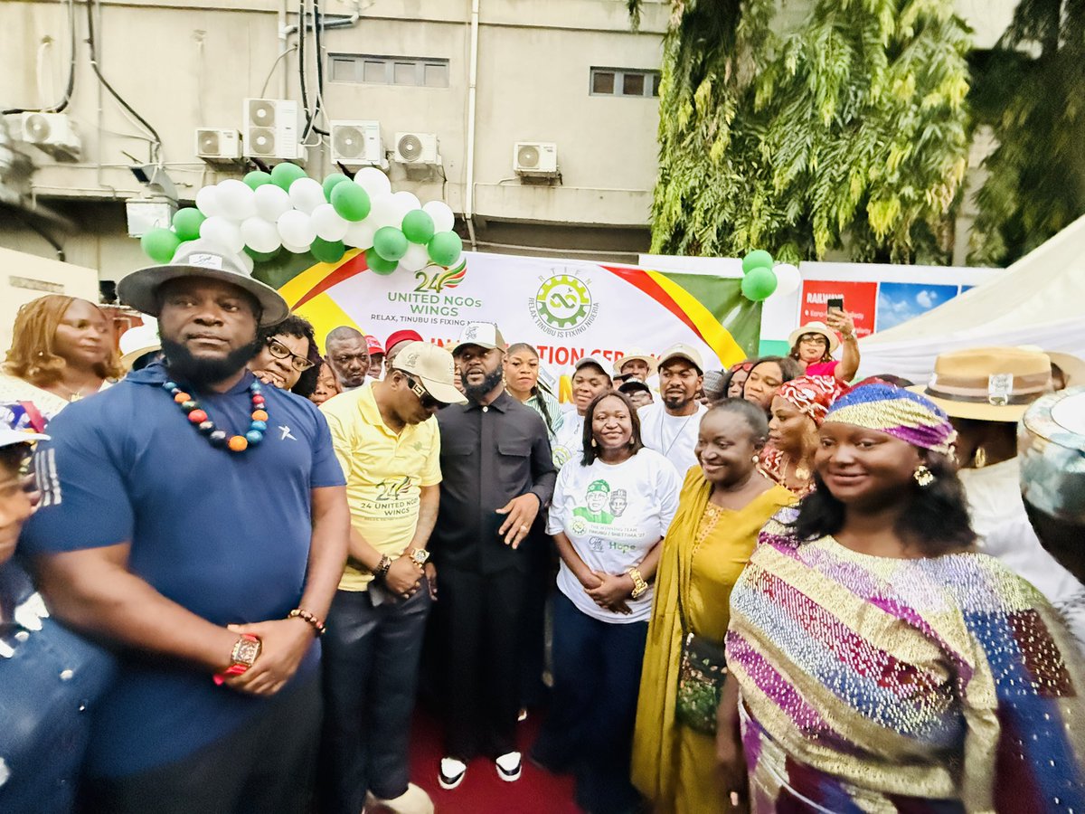 RelaxTIFN's tweet photo. *Barr. Seyi Tinubu Graces the Inauguration of 24 RTIFN NGOs*

Yesterday marked a significant milestone as the Founder-in-Chief, Barr. Seyi Tinubu, attended the official inauguration of 24 Non-Governmental Organizations (NGOs) at the Rekax Tinubu Is Fixing Nigeria (RTIFN) annex office.

The newly inducted bodies were formally sworn in by the dedicated legal department of the RTIFN headed by Dr Tony Orunkoya , ready to hit the ground running.

During the ceremony, the Director-General of RTIFN, Hon. Ahmed Bala, delivered an inspiring admonition to the new members. He urged them to:
Execute their duties with utmost diligence and humility,Remain steadfast in staying true to their core objective, Actively champion and promote the impactful administration of President Bola Ahmed Tinubu, GCFR.

This formidable coalition is set to drive grassroots support, amplify developmental milestones, and foster a shared vision for a greater Nigeria! 

🇳🇬✨
#SeyiTinubu #RTIFN #RenewedHope #GoodGovernance #NigeriaFirst #CommunityDevelopment @STinubu @officialABAT