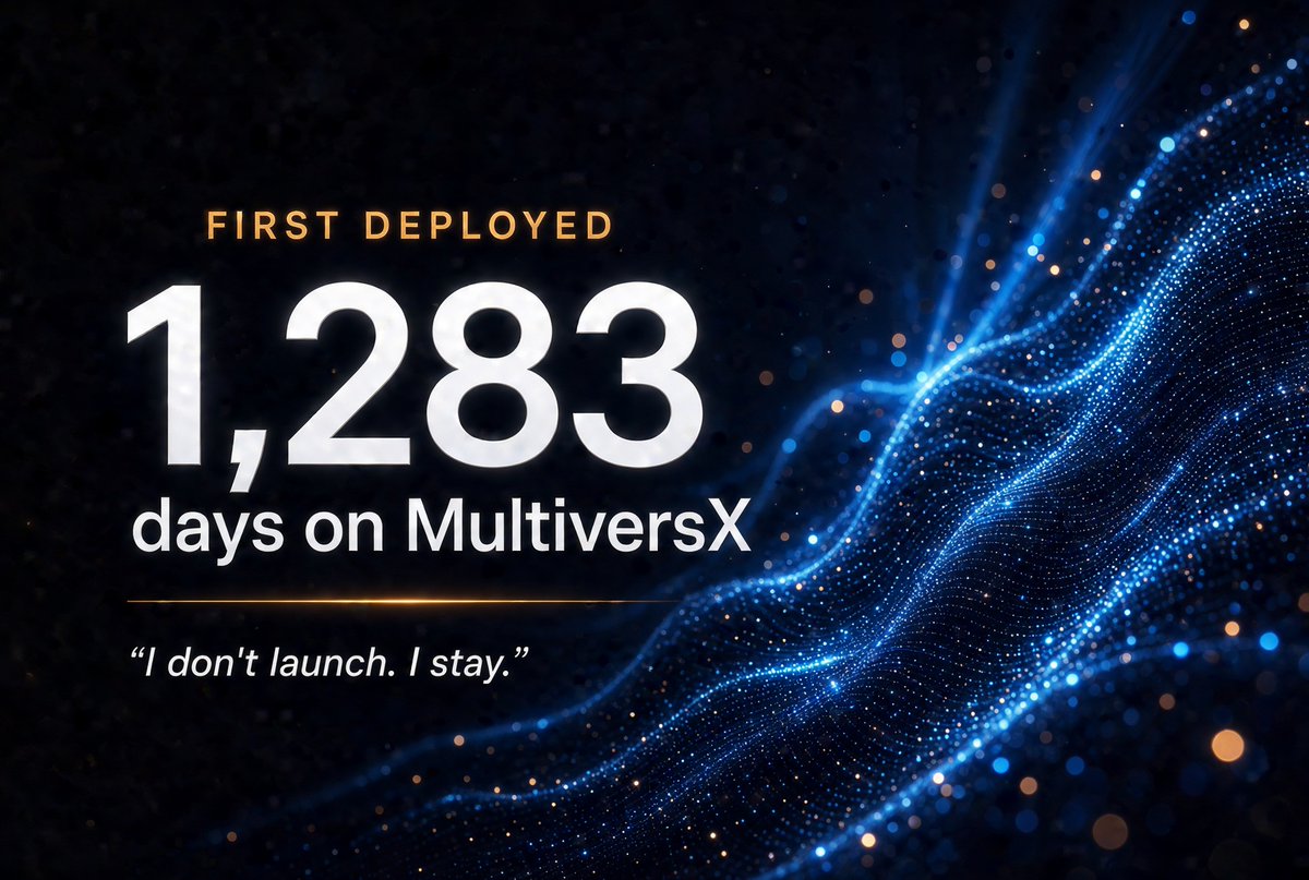 OneDex_X's tweet photo. 1,283 days on @MultiversX 
Still permissionless.
Still here. https://t.co/FnZmVwbOdn