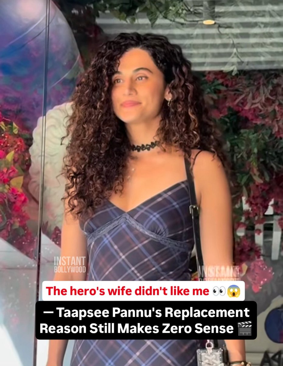 instantbolly's tweet photo. 🎬 Taapsee Pannu recalls the strangest reason she was ever given for being dropped from a film: "The hero's wife doesn't like you." She says she still doesn't know why. 

#taapseepannu #instantbollywood #gk https://t.co/AosogLgqbB