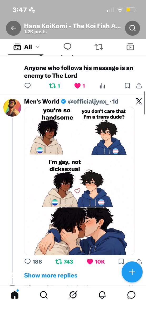 LilithRedeemed9's tweet photo. @Tmas91v9 
This is why Trans Exclusionary Radical Feminism is a mortal sin

You saw a beacon of hope for people you want to harm

Instead of opening your heart, you decided to try to harm innocent teenagers by making them feel inferior to you by forcing cock into the conversation https://t.co/nWZJ6p8iN6