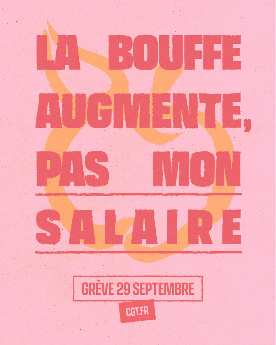 lacgtcommunique's tweet photo. 📣 EN GRÈVE ET DANS LA RUE LE 29 SEPTEMBRE !

Tout augmente, sauf nos salaires… mais le gouvernement fait le choix des cadeaux aux ultra riches et aux grandes entreprises, tout en gelant le traitement des fonctionnaires et en réduisant les moyens de nos services publics https://t.co/7F2sPpFPr4