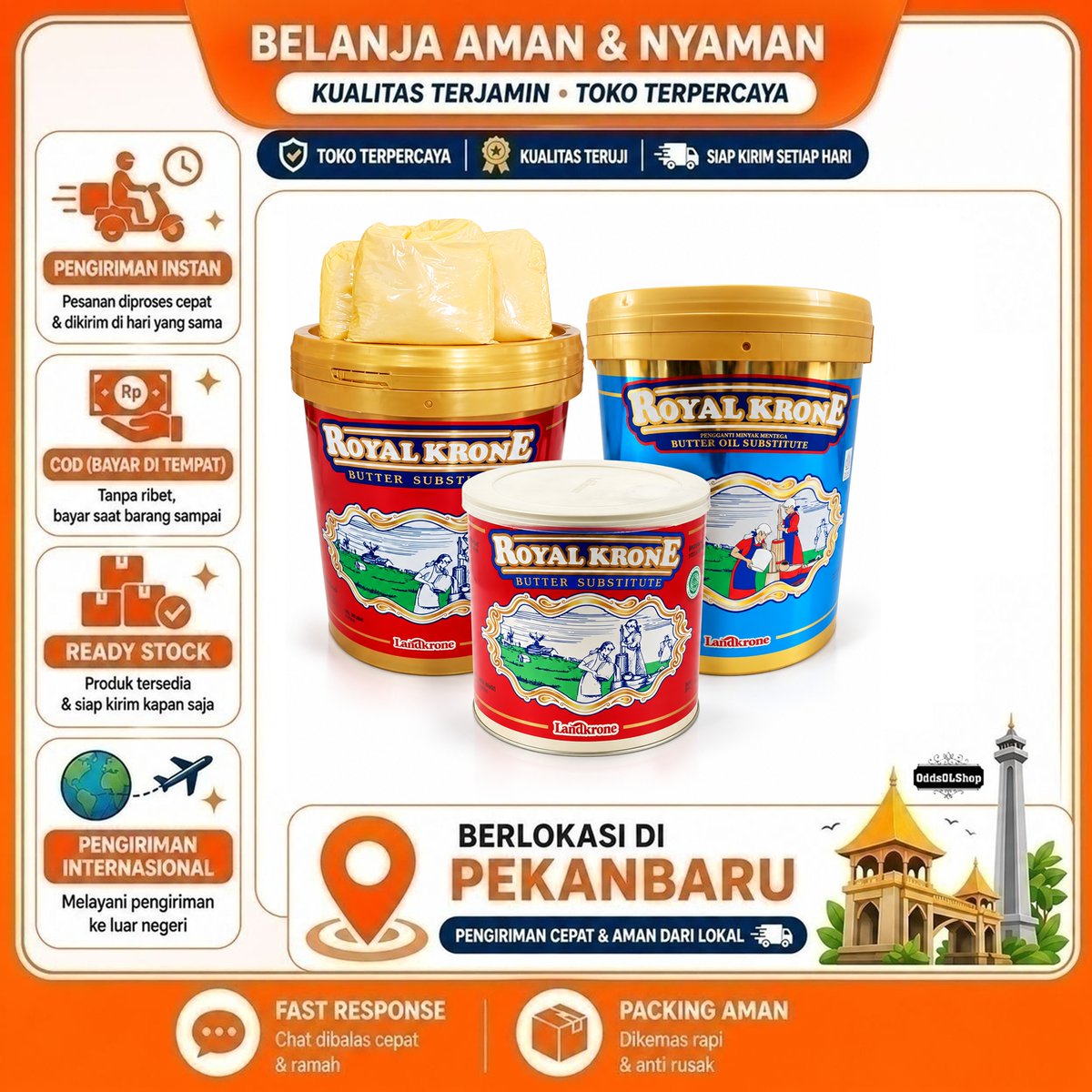 oddssexy's tweet photo. Royal Krone Bos Unsalted / Butter Oil Substitute / Pengganti Mentega / Pengganti Margarin, Bahan Kue https://t.co/WdcZVC3GHm
