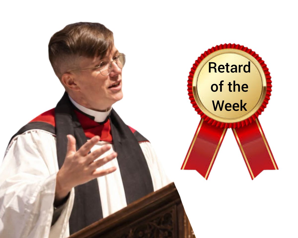 IfindRetards's tweet photo. The "priest" named Flourish Klink, who said Jesus is trans wins.

Retard of the Week. https://t.co/E7GerBEkDN