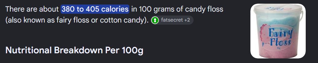 dreazy__P's tweet photo. So I could eat maybe two tubs of fairy floss and still be in a deficit 🤔🤔🤔 interesting... https://t.co/HWXYikJjUf