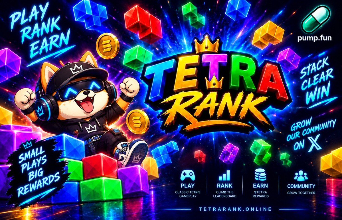 SharpCakeGhost's tweet photo. @theunipcs @rasmr_eth That’s the way, good coins over platform loyalty.

You should check out @TetraRank too. They’re actually building, with a Tetris-inspired game where you can play and earn. Definitely one worth keeping an eye on 👀 https://t.co/jGgFS0oDym