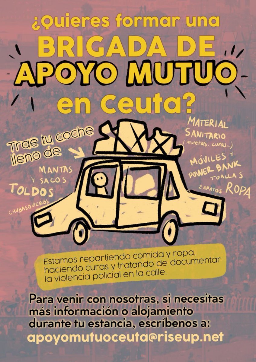AnarquistasCL's tweet photo. En Ceuta la situación es limite
No por la presencia de inmigrantes, si no por la presencia militar, policial y fascista  que está haciendo de esa ciudad un lugar inhabitable lleno de violencia para lxs que menos tienen  
¿Te vienes a Ceuta?
Ponle freno al fascismo
@horizontal_rga https://t.co/OEatRFF2kT