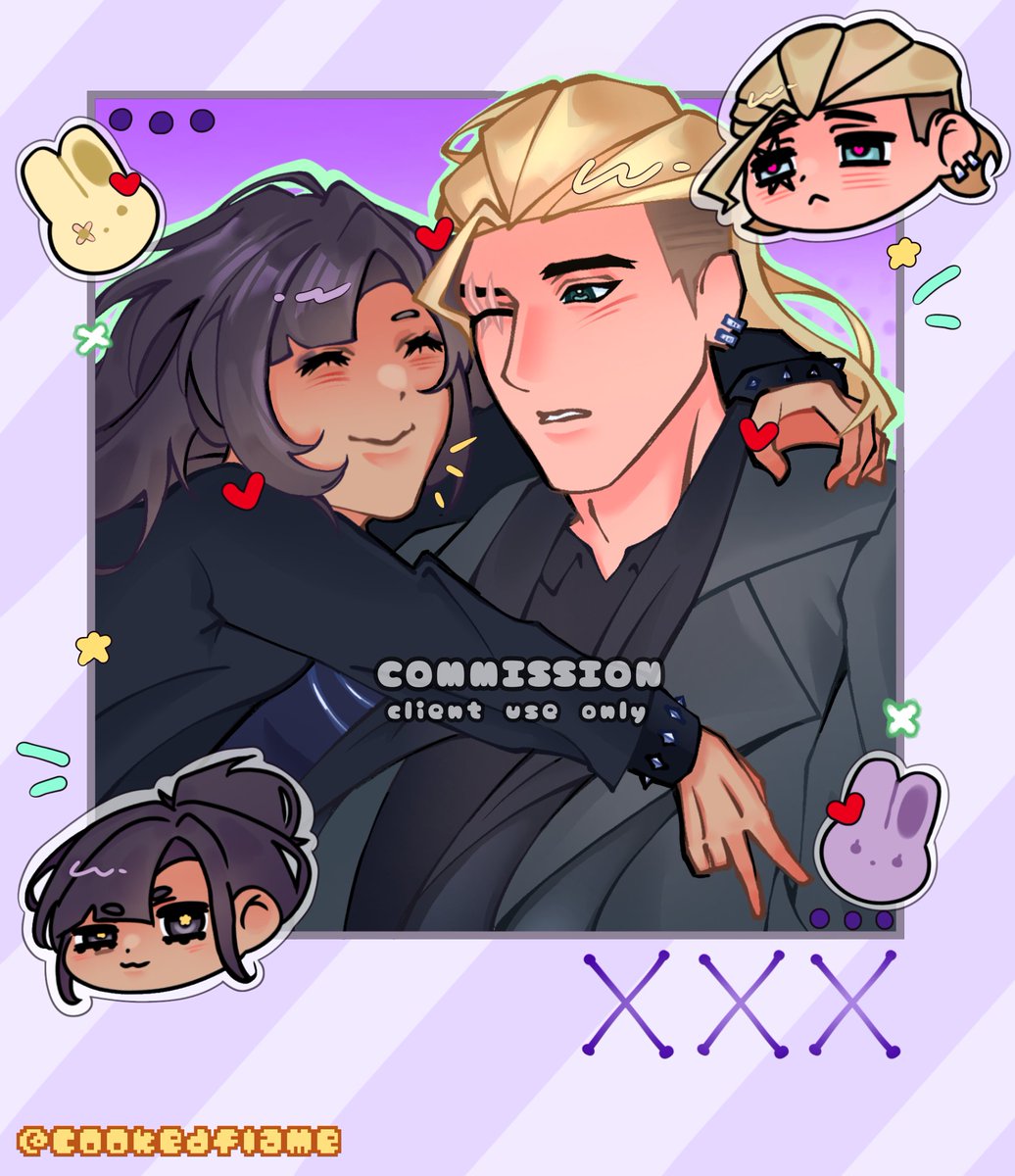 potatotastic's tweet photo. Bust-up Commission!! 
commissioned by: @kyunppai 
THANK U SM!! ❤️❤️

#art #commissionㅤ https://t.co/xCtP4ukooX