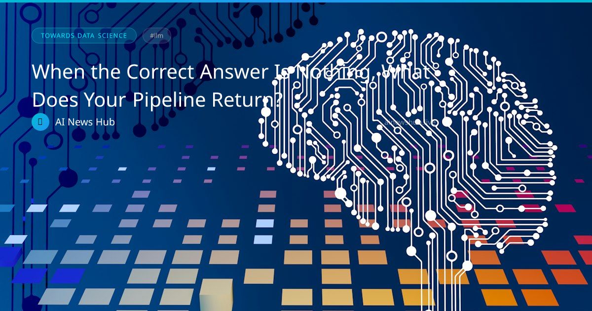 ainewshublive's tweet photo. The reliability layer on your LLM pipeline might be the thing lying to you. When the correct answer is "nothing," many pipelines still emit a fallback token and slap a high confidence score on it. A system that can't say "I don't know" isn't reliable. It's just confident. https://t.co/PSlM4jgZYZ