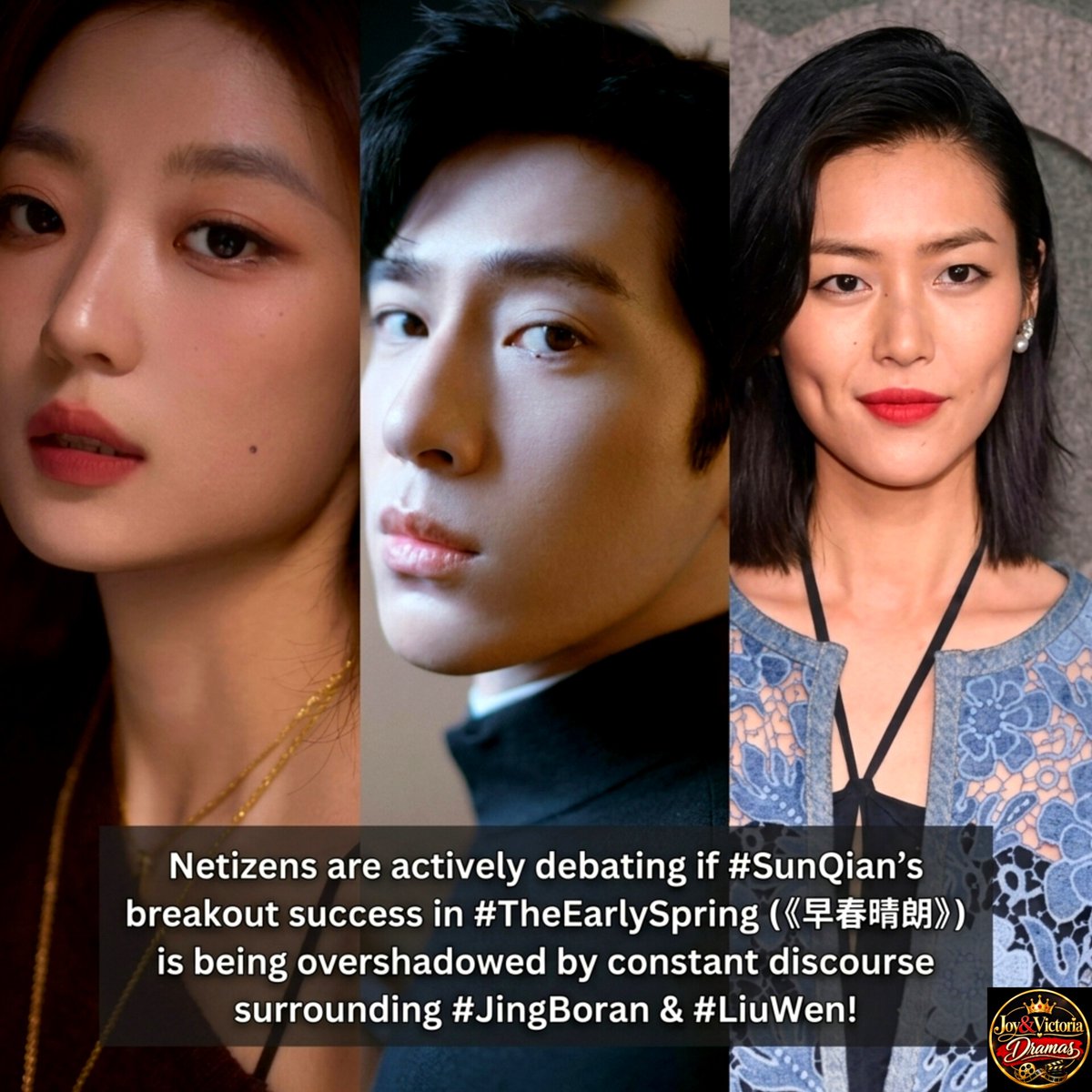 joyandvictoriaT's tweet photo. Let’s examine the situation with #SunQian and #TheEarlySpring from an industry perspective 
​When an actress delivers a breakout role, the promotional cycle should center on performance, character arc, and rating milestones. However, the conversation around The Early Spring has been repeatedly dominated by #JingBoran and #LiuWen’s real-life status.
  
​Sun Qian had zero involvement in these external debates, yet her victory lap for a top-tier project gets crowded out by celebrity gossip.
  
​It's a prime example of why separating fictional drama immersion from off-screen personal lives is crucial for the entire cast.
​#SunQian #JingBoran #TheEarlySpring #CDrama #ChineseDrama