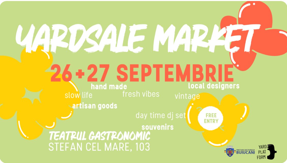 Luciasmithsx's tweet photo. Plan spontan pentru azi: YardSale Market, Ștefan cel Mare 103. Vintage, designeri, lucruri pentru casă și intrare liberă. Uneori cele mai bune cumpărături nu sunt planificate. #YardSale #Buiucani https://t.co/mzF6kjx4LS