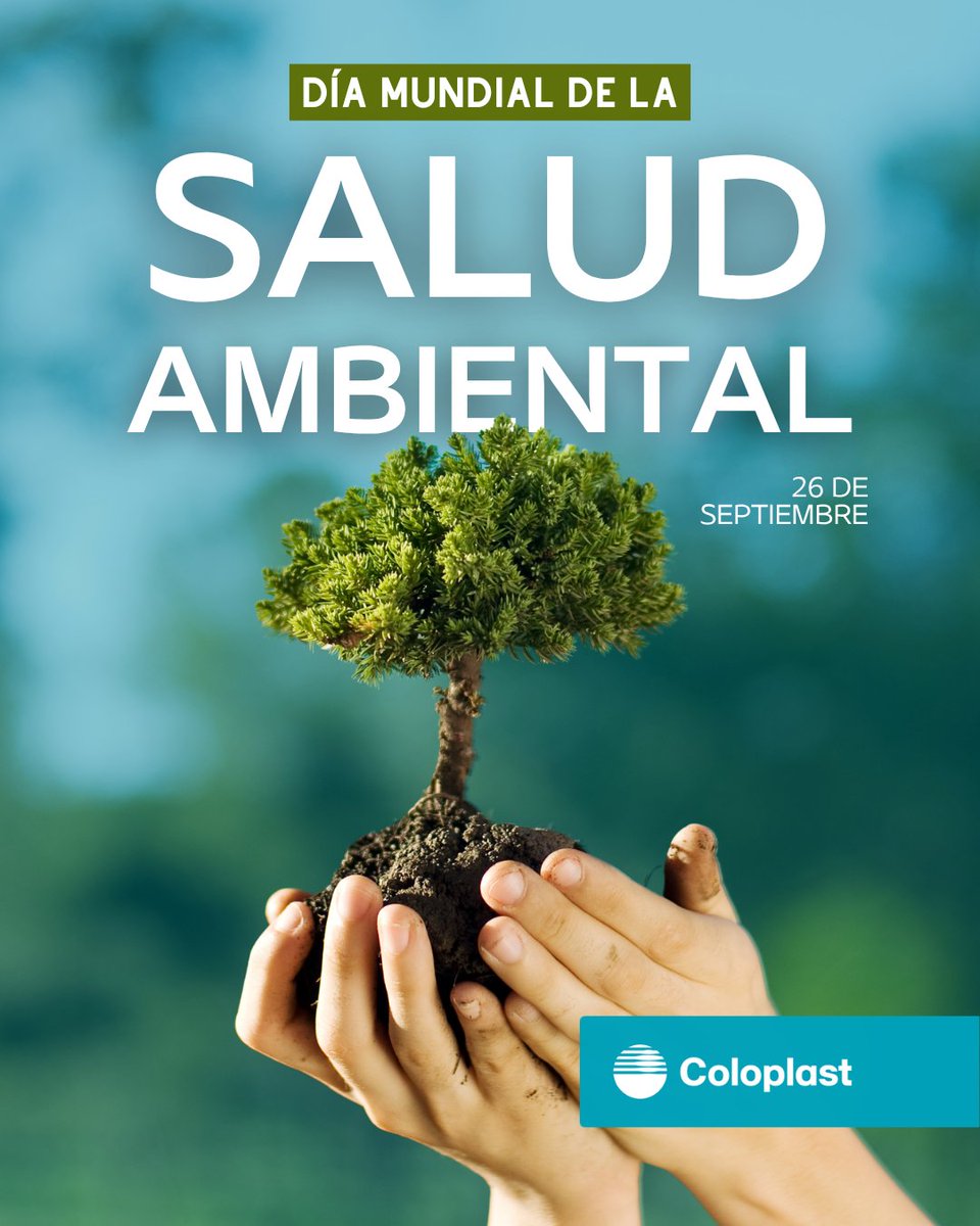 ColoplastCC's tweet photo. Hoy, en el Día Mundial de la Salud Ambiental 🌍💚
Recordamos que cuidar del planeta es también cuidar de nuestra salud 🌱
#SaludAmbiental #Sostenibilidad #CuidarElPlaneta #Bienestar #Coloplast #Concienciación https://t.co/6M2RFngNwX