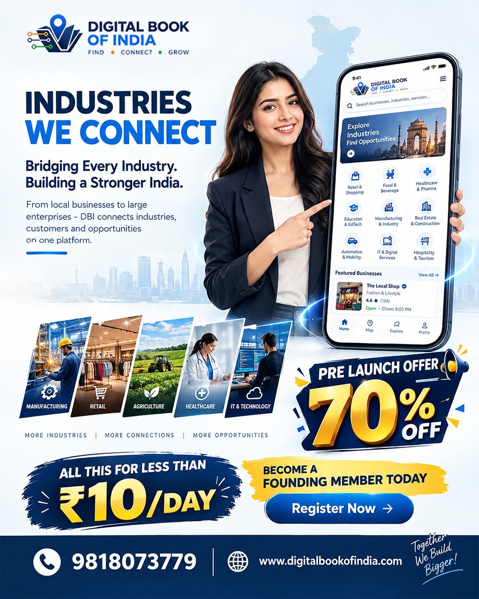 DigitalBookOfIN's tweet photo. Verified. AI-Ranked. Under ₹10/day.

Digital Book of India — India's first AI-powered business directory.

https://t.co/aPEO5j2ydb

#DigitalBookOfIndia https://t.co/cftBZv7grB