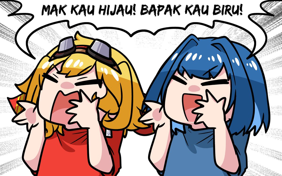 ura_lowtension's tweet photo. ur mom is green and ur dad is blue.
#inKaela 
#kronillust https://t.co/89qaCt0K7L