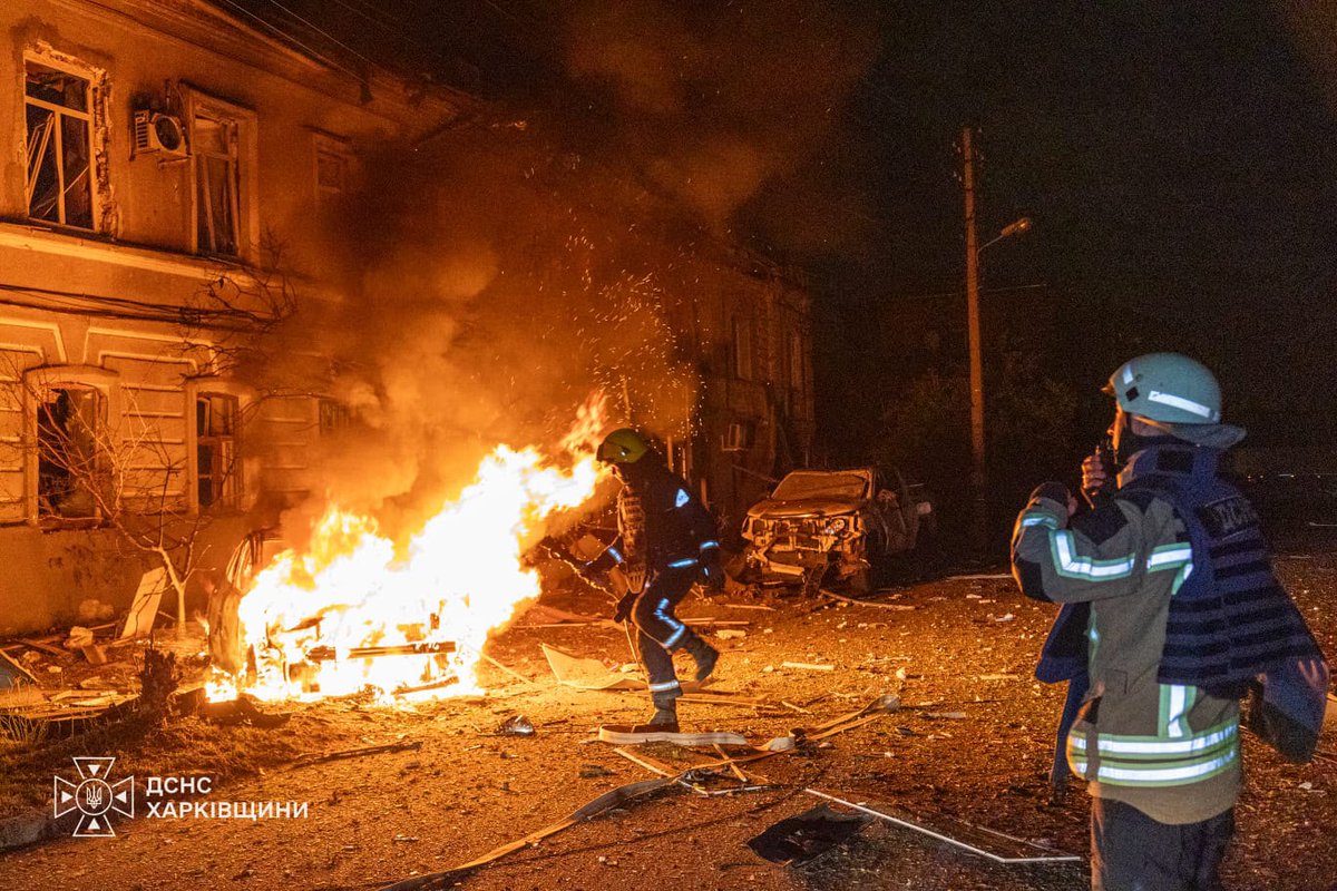 ZelenskyyUa's tweet photo. Fourteen people were injured in Russian attacks last night alone. There were numerous strikes on residential homes in Kyiv, Zaporizhzhia, and the Odesa, Sumy, and Kharkiv regions. Sadly, two people were killed in Zaporizhzhia. My condolences to their families and loved ones. Civilian infrastructure was also damaged: a kindergarten in Kyiv, a lyceum in the Kyiv region, a university in Kharkiv, and energy infrastructure in the Poltava, Mykolaiv, and Vinnytsia regions.

It is essential that our partners not forget: Russia is escalating every single day. If the Russians have chosen to make their strikes even more brutal, the world must choose stronger responses to keep the war from spreading further. We ask President Trump to implement the Lindsey Graham Act against Russia and everyone who props up its war financially. We ask Presidents António Costa and Ursula von der Leyen to impose additional European sanctions. We ask all leaders not to remove Russian oligarchs from existing sanctions lists and to continue restricting all trade with the terrorists until Russia stops the war. It is this way – through our joint efforts every day – that peace must be brought closer.