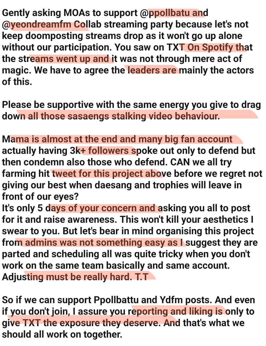 Moarashu's tweet photo. Asking #MOAs to read it and pay attention to the efforts of many admins that are being ignored and undermined.  

Barrely <20 repost + like are given when we are supposedly a big fandom. Can we ACT like a real team for ONCE!?

#MOAisone or not or is it just a meaningless tag? https://t.co/vOd21YPE1f