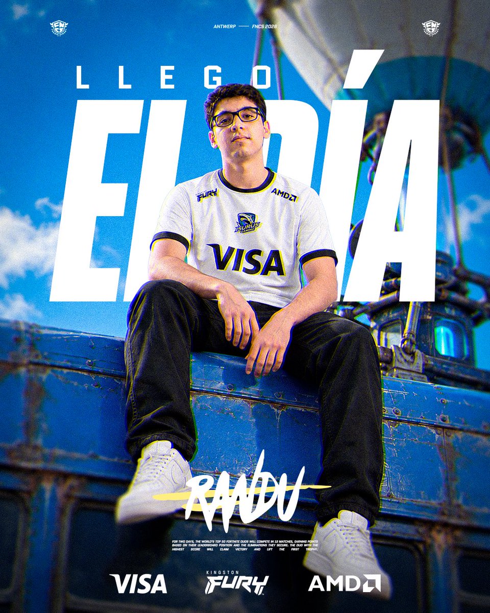teamisurus's tweet photo. ES HOY, DÍA DE MUNDIAL 🇧🇪
Dentro de tres horas @randuimmm nos representará a nosotros y a todo LATAM en el FNCS Global Championship en Amberes.
¡HOY TODOS JUNTOS ALENTANDO! 🫶
#GoISG 🦈 #BeTheShark https://t.co/ofFQ39I93g