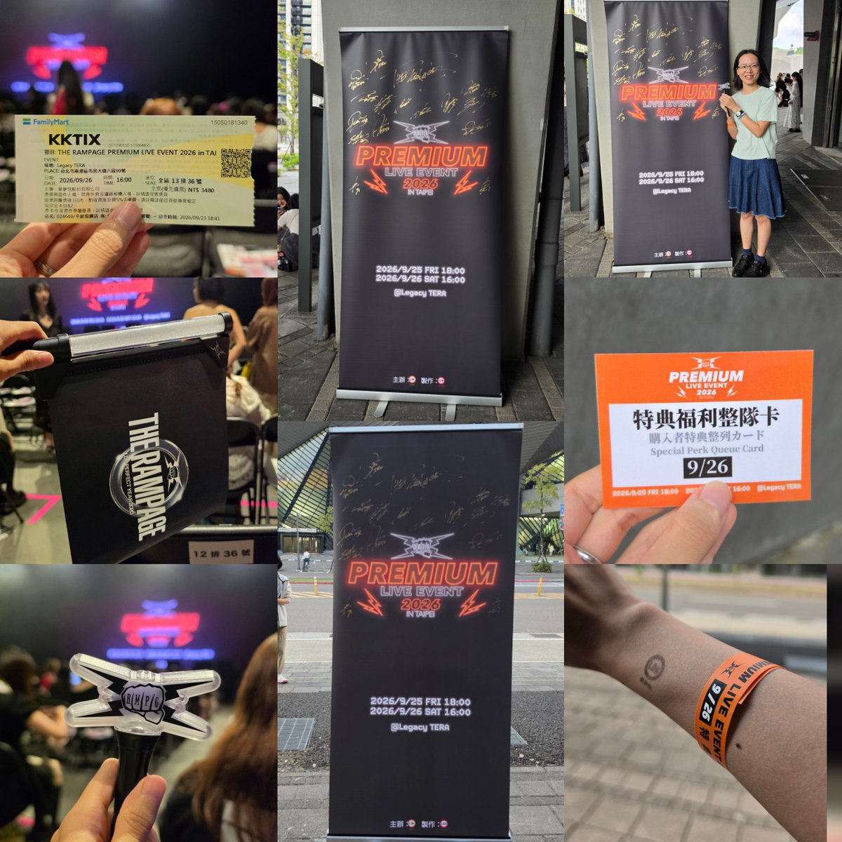 a3035mary's tweet photo. 20260926 浪配Live Event
第二天抓2點前到南港幫搶媽木演唱會，ibon排隊轉不進去，進去時已售完，然後逛了一下街，騎ubike到北流，竟然沒有位子停，還好TERA後面還有位子，走到換特典的地方滿身汗，先找粉絲拿周邊，換完特典去排簽名海報，謝謝後面的粉絲幫我拍照，拍完就進場了，先上廁所再到位子 https://t.co/dZjLzzYwqn