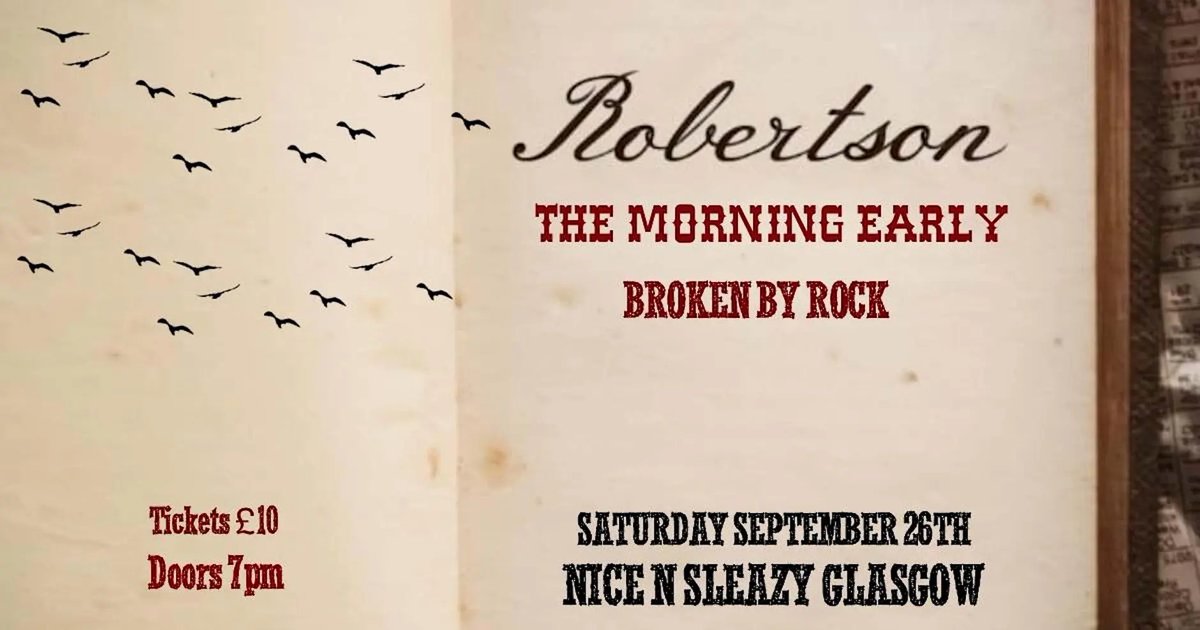 in_our_times's tweet photo. If you fancy a night of music tonight in Glasgow with 3 great bands get yourself to Nice and Sleazy. Hope to see you there! https://t.co/McBEtBpZKu