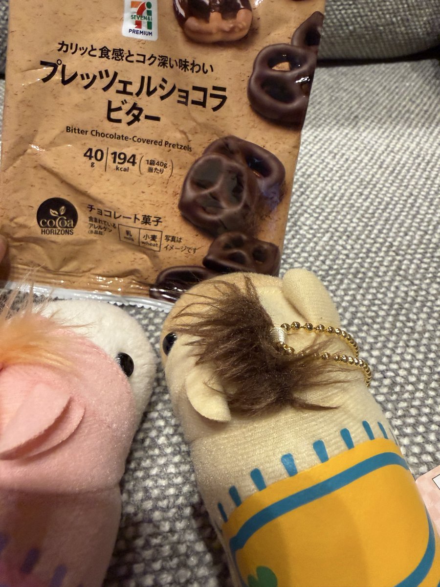 fk2ps2fm2's tweet photo. 何となく買ったセブンイレブンのお菓子が最高に美味しかったです
#プレッツェルショコラビター
#カピバラさん
#ぬい撮り https://t.co/DIiYZeAPqe