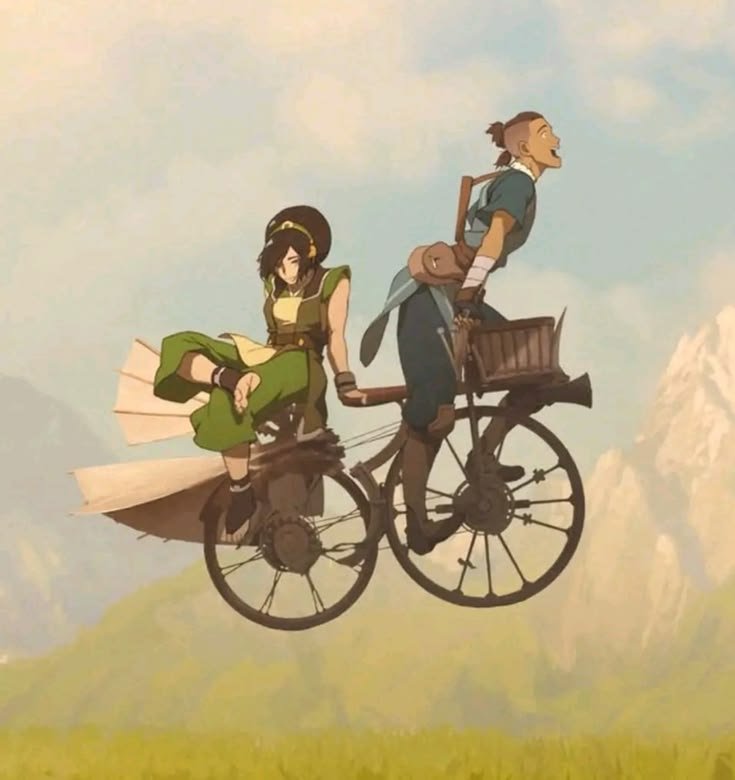 acervotoph's tweet photo. Tantos pequenos detalhes da Toph nessa cena

1. Andar na bicicleta voadora dele (que ela já tinha visto antes que deu errado só pelos gritos dele)
2. Não ter os pés encostados no chão pra enxergar e confiar plenamente que esse louco vai dirigir isso direitinho agr https://t.co/EI05KLTFEG