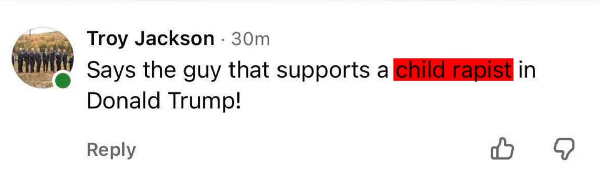 Workers_1st's tweet photo. @USA_Polling He also called Trump a "child rapist," from his public profile, literally this month.

Anyway, here is his donation page:
 https://t.co/cowI0X0fQh https://t.co/DbbEIR6y03